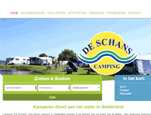 Tablet Screenshot of campingdeschans.nl